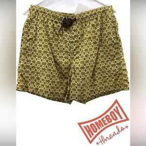 Zara Yellow Patterned Athletic Men's Shorts